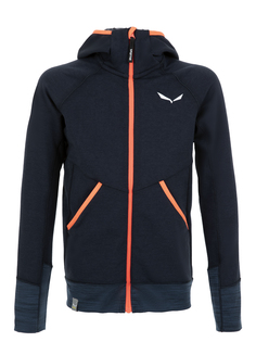 Толстовка salewa puez hybrid pl g fz hdy navy blazer melange 164/height