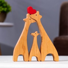 Сувенир-пазл "Семья жирафов", 3 шт ,13х14 см No Brand