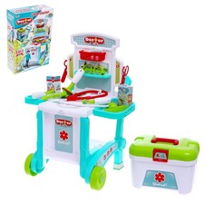 Игровой набор доктора «Столик доктора» с аксессуарами, 3 варианта сборки No Brand