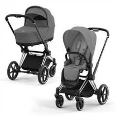 Коляска детская 2в1 Cybex Priam IV Mirage Grey, шасси chrome, black