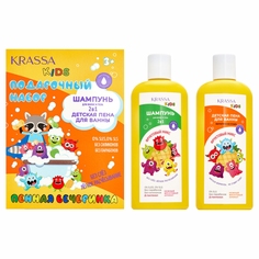 Подарочный набор KRASSA KIDS Фруктовый микс (Шампунь 250мл + Пена для ванны 250мл)