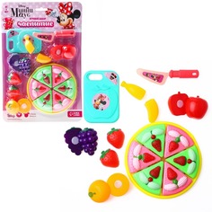 Набор разрезных фруктов Disney "Чаепитие" Минни Маус, тортик и фрукты на липучках