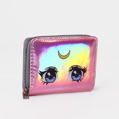 Кошелек с голографическим эффектом "Глазки", 12.5х9х2 см No Brand
