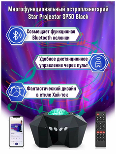 Детский ночник-проектор звездного неба Северное сияние No Brand