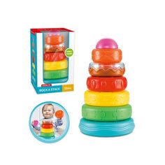 Пирамидка Наша Игрушка Rock a Stack, 15х15х24 см, в коробке (32403)