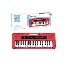 Музыкальная игрушка Наша Игрушка Синтезатор, красный, 37 клавиш, микрофон,(BX-1681)