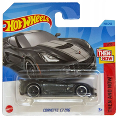 Машинка Hot Wheels Then and Now Corvette C7 Z06, HKJ40-N521