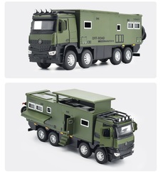 Машинка метал Newao кемпер, дом Nomadison Pilot F RV 2022 Mercedes-Benz XA3250B зеленый