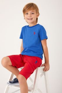 Костюм спортивный детский U.S. POLO Assn. US1354-V1, светло-синий, красный, 116