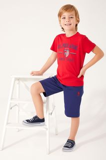 Костюм спортивный U.S. POLO Assn. US1354-V1, красный; синий; темно-синий, 116