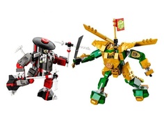 Конструктор Lepin NINJAGO Ниндзяго, Битва роботов Ллойда EVO, с фигурками, 223 дет LE8008