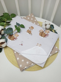 Набор пеленок непромокаемых Мишка в лодке 2шт 70*100см No Brand