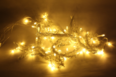 Гирлянды светодиодные новогодние "Штора" 600 LED - 3 x 3 м - цвет Желтый No Brand