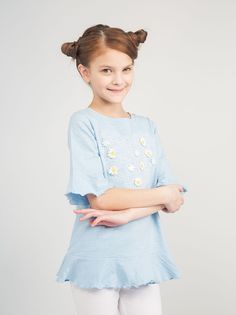 Футболка PlayToday 194134, голубой, 146