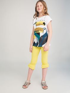 Леггинсы PlayToday 294015, желтый, 146