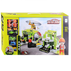 Набор Guangdong Huanger Baby Products парковка с 2 машинами самолетом 2 фигурками 660-A202