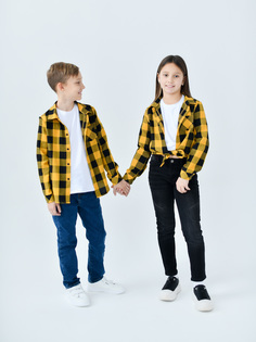 Рубашка детская LikeRostik 3717, желтый; черный, 122