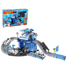Набор Guangdong Huanger Baby Products парковка с 2 машинами, самолетом, фигуркой, 660-A86