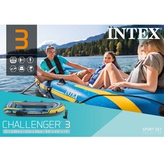 Лодка Challendger-3 295х137х43см весла+насос (48" Aluminum Oars, 68614) Intex