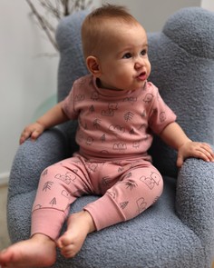 Футболка со штанишками MowBaby Birds Rose 2-82 р.80