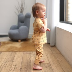 Футболка со штанишками MowBaby Birds Yellow 2-82 р.80