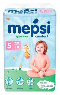 Детские подгузники-трусики Mepsi XL, 12-22кг, 38шт