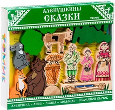 Деревянный конструктор Томик "Аленушкины сказки", 24 элемента
