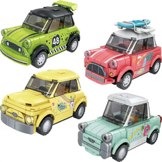 Конструктор Sembo Block Mini Car 4 машинки 607305-607308