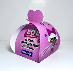 Шар для ванны Longa Vita L.O.L Клубника детский бурлящий 120 гр LVBB