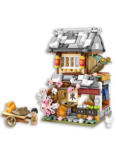 Конструктор LOZ mini Рисовая лавка 501 деталь, 1742 Rice shop Creative Series
