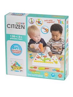 Развивающий детский конструктор CITIZEN ESS-13802 с шуруповертом/Мозаика, 138 деталей