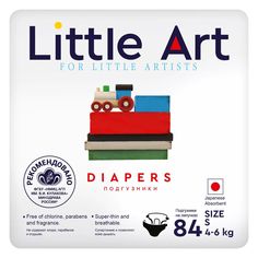 Детские подгузники Little art размер S, 4-6 кг, CD-S84