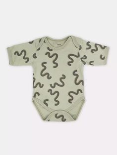 Боди с коротким рукавом Rant HUGS AND KISSES Pattern Green р.62 РАНТ