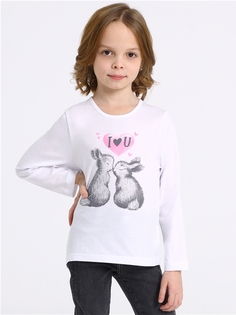 Лонгслив детский Апрель 1ДДЛД3568001, белый, 110