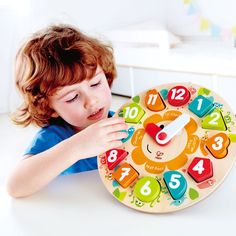 Головоломка-мозаика с часами Hape E1622_HP