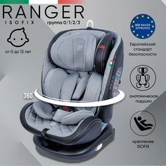 Автокресло поворотное группа 0123 0-36 Sweet Baby Ranger 360 Isofix Gray