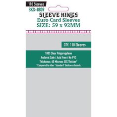 Протекторы для настольных игр Sleeve Kings Euro Card 59x92мм - 110шт, 60 микрон