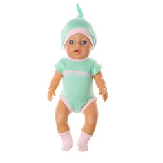 Боди, шапочка и носки для куклы OUBAOLOON Baby Born ростом 43 см 936-xD9
