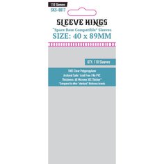Протекторы для настольных игр Sleeve Kings Space Base 40x89мм - 110шт, 60 микрон