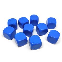 Набор кубиков Pandora Box Studio Пустые, 10 шт, со скругленными углами, цвет: синий