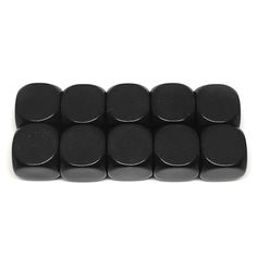 Набор кубиков Pandora Box Studio Пустые, 10 шт, со скругленными углами, цвет: черный