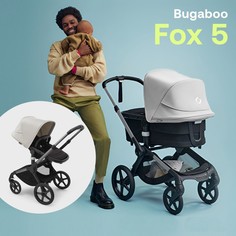 Коляска детская 2 в 1 Bugaboo Fox 5 Graphite, Midnight Black, Misty White
