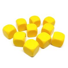 Набор кубиков Pandora Box Studio Пустые, 10 шт, со скругленными углами, цвет: желтый
