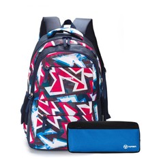 Рюкзак молодежный 45 х 30 х 18 см, эргономичная спинка, + пенал, TORBER CLASS X, тёмно-син No Brand