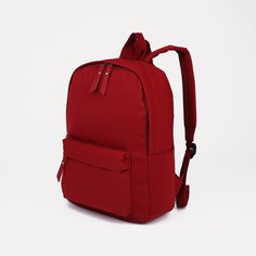 Рюкзак Классики, 28*11*38 см, 1 отд на молнии, 4 н/кармана, бордовый No Brand