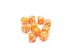 Набор кубиков STUFF PRO d6 (10 шт, 16мм, нефритовые) оранжевые
