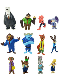 Фигурки Зверополис Zootopia 12 в 1 Джуди Хопс Ник Уайлд (неподвижные, 4-7 см) Star Friend