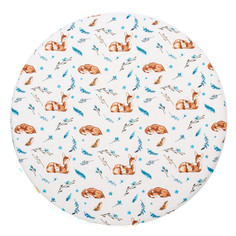 Простынь на резинке, Forest kids, для круглого матраса 75х75