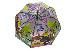Зонт-трость детский GALAXY полуавтомат С-519 Pet Shop розовый 16097