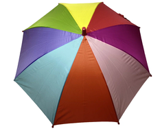 Зонт-трость детский от дождя Galaxy полуавтомат СF1002 Радуга розовый 15216